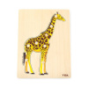 Viga Detské drevené puzzle s úchytmi Montessori Žirafa 30x23x2 plnofarebný motív