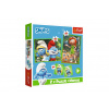 Trefl Puzzle 2v1 + pexeso Šmolkovia 27,5x20,5cm v krabici 28x28x6cm