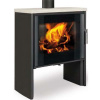 Krbové kachle Romotop RIANO N04 3,0-7,8kW čierna/slonová kosť