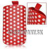 Kožený obal Samsung Galaxy Ace – Polka Pocket – červená