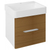 Sapho Sapho, MEDIENA umývadlová skrinka 57x50,7x48,5cm, biela matná/dub natural, MD062