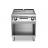 Plynový gril s hladkou saténovou chrómovanou platňou, model na otvorenej skrinke, ROC 90/80, 21 kW (R90/80FTG/SL/A)