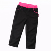 Rockino Detské softshellové nohavice – nepremokavé jar/jeseň Farba: čierno-ružová, Veľkosť: 110