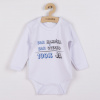 Body s potlačou New Baby 50% MAMIČKA + 50% OTECKO - 100% JA modré - 86 (12-18m)