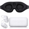Maska na spanie - Čierny blok očných pásov Mg Polester (Sleep Mask of the Eye Band + Bluedio Zátky)