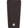 PROSPERPLAST | Květináč RATO SQUARE, vklad - umbra 26,5 cm 01941