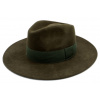 Fiebig - Headwear since 1903 Dámsky klobúk vlnený od Fiebig so širšou krempou - khaki s khaki stuhou Veľkosť: 58 cm