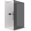 CERANO - Sprchová zástena Walk-in Onyx Duo Ľ/P - 8 mm - hranatá vzpera - čierna matná, grafitové sklo - 130x200 cm