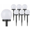 Solárne svietidlá - 6PCS Mliečna solárna lampa biela guľa 10cm p011 (Solárne svietidlá - 6PCS Mliečna solárna lampa biela guľa 10cm p011)