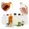 50x Sklenené fľaše PLOSKAČKA 100 ml + uzáver na LIKÉRY SVADBA BIMBER