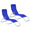 2x Záhradné lehátko AGA SIESTA 2x MC372171BL - tmavomodré