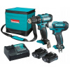 MAKITA Súprava náradia Makita CLX224A Aku vŕtačka a uťahovák 12V MAX; 2 x 2.0 Ah L