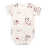 Body kr. rukáv, bavlna, zapínanie pri krku, Baby Nellys Piloti, krémové, veľ. 74 Baby Nellys 8596309393124