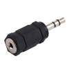 AppleMix Konektor / redukcia 3,5 mm jack samec - 3 kolíky na 2,5 mm jack samica - bez kábla - čierny