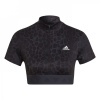 adidas Hyperglam Crop Zip Tee Womens Multi colour 14 (L)