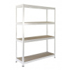 Meets-ecommerce UG Kovový regál profi 230x130x45, 4-7 políc Farba: Biela, Počet polic: 4 police