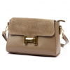 Dámska kožená kabelka cez rameno Luka 20-097 pieskovej farby 22 x 14 x 10,5 cm
