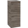 VILLEROY & BOCH Avento závesná bočná skrinka nízka, 1 dvierka, pánty vpravo, 350 x 373 x 890 mm, Stone Oak, A89501RK