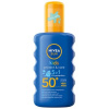 Nivea Sun Kids protect & care OF 50+ detský farebný sprej na opaľovanie 200 ml, OF 50+, Akcia