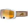 ALPINA Lyžiarske okuliare BIVIO white-earth matt Q-LITE gold