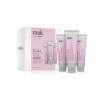 MUK Deep muk Ultra Soft Trio Travel Pack 100 ml – profesionálna cestovná sada so šampónom, kondicionérom a 1-minútovou maskou pre mäkké, hladké a lesklé vlasy Cestovná sada pre hydratáciu, zjemnenie a