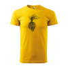 Sablio Tričko s potlačou Skull 2 - žluté 2XL
