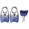 Set 2 ks visiacich zámkov 20mm Master Lock Fusion 4630EURTAST - modrý