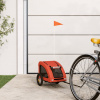 Príves za bicykel pre psa oranžový oxfordská látka a železo
