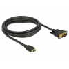 HDMI na DVI kábel 24+1 Delock 85654 čierny 2m