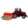 Traktor pre deti - VEĽKÝ TRAKTOR SO STROJOM POHON SEJAČA KAMENIVA POTTINGER POHYBNÉ PRVKY 53 (Veľký traktor so strojom Gooseberry Pottinger Sedemlifter Prvky pohybu 53)