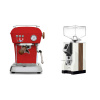 Ascaso Dream PID, Love Red + Eureka Mignon Specialita, WD white, walnut