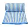 Deka T-TOMI pletená deka Spring White-Blue, 80 x 100 cm (8594166543966)