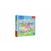 Trefl Puzzle 4v1 Peppa Pig/Prásiatko Pepa Spomienka na prázdniny v krabici 28x28x6cm