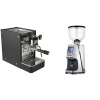 Stone Espresso Lite Black + Eureka Atom Specialty 65, chrome