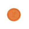 Žetón (PS) oranžový priemer 23mm [100 ks]
