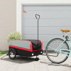 Vozík za bicykel, čierno červený 45 kg, železo-ForU-94062