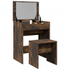 zahrada-XL Toaletný stolík a stolička dymový dub 60x40x113,5 cm 848217
