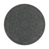 Šedý gumový záhradný nášľap FLOMA Scroll - dĺžka 45 cm, šírka 45 cm, výška 1,9 cm