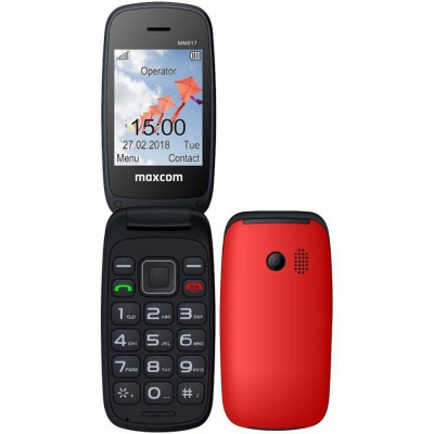 MAXCOM MM817 COMFORT, Mobilný telefón, červený
