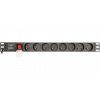 GEMBIRD Power distribution unit PDU 8 French sockets 1U 16A Schuko plug 3 m cable EG-PDU-014-F