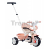 Trojkolka s voľnobehom Be Move Comfort Tricycle Pink Smoby s nastaviteľnou vodiacou rúčkou a ochrannou hrazdou s tichými EVA kolesami ružová od 10 mes