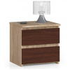 Bývaj s nami SK, Moderný nočný stolík CALIN40, dub Sonoma / wenge LTD