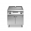 Plynový gril s hladkou saténovou chrómovanou platňou, model na pulte s dvierkami, ROC 90/80, 21 kW (R90/80FTG/SL/P)