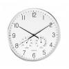 Segnale Nástěnné hodiny s teploměrem a vlhkoměrem 38 cm stříbrný rám KO-837362290