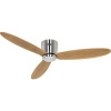 CasaFan ECO PLANO II 132 BN-EN WiFi Flügel Eiche natur stropný ventilátor, 28 W, (Ø x v) 132 cm x 160 mm, chróm (kartáčovaný), 313300W; 313300W