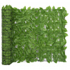 vidaXL Balkónová markíza so zelenými listami 400x100 cm - Zelená - 112260-191038