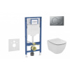 GEBERIT - Duofix Set předstěnové instalace, klozetu Tesi a sedátka, tlačítko Sigma01, matný chrom SANI11CD2118