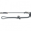 Soft Rope predlžovacie okrúhle tkané vodítko, čierna/sivá S-XL: 2,00 m/ 10 mm