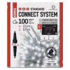 Spojovacia reťaz EMOS 100 LED Standard blikajúce - cencúle, 2,5 m, vonkajšie, studená biela, časovač (D1CC02)