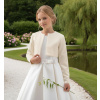 Detské saténové svadobné bolerko: DBK-58 Farba: ivory, Veľkosť: 146